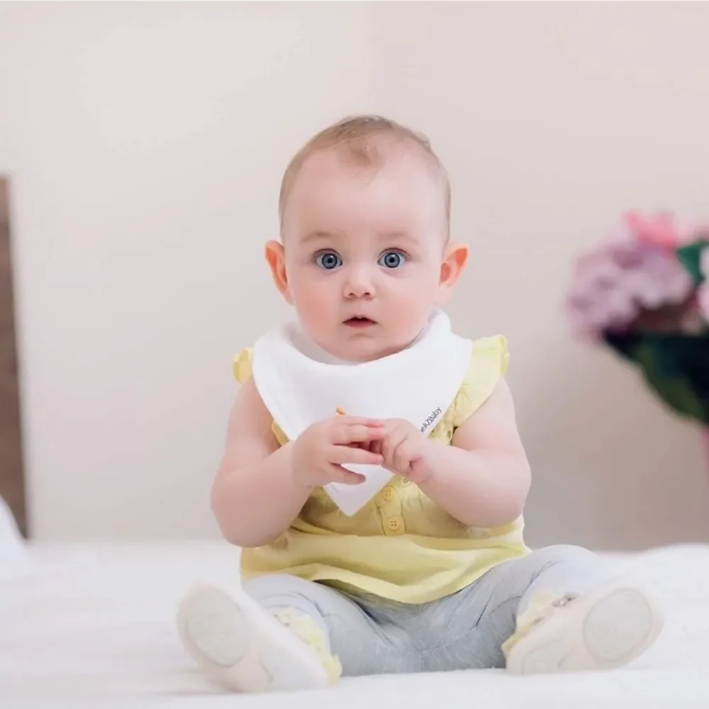 4 Set Of Baby Bandana Bibs Organic Cotton